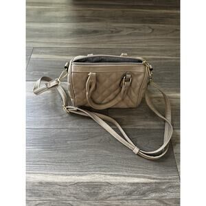 Taupe Quilted Crossbody Bag - Excellent Condition
